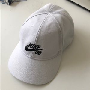 NIKE White Logo Nike SB Cap Hat